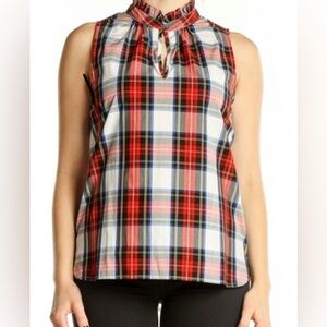 J. Crew Xmas plaid, sleeveless